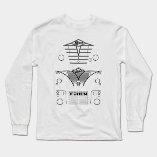 Foden S-series classic British wagons evolution black outlines Long Sleeve T-Shirt